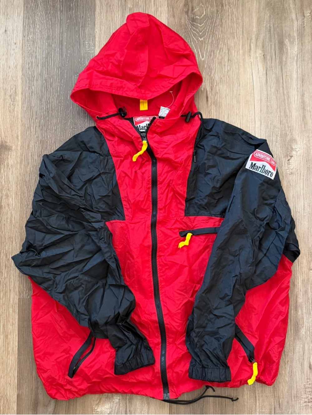 90's VTG Marlboro Adventure Team Track Suit Windbreaker Jacket/Pants/Bag Mens XL - Picture 2 of 9